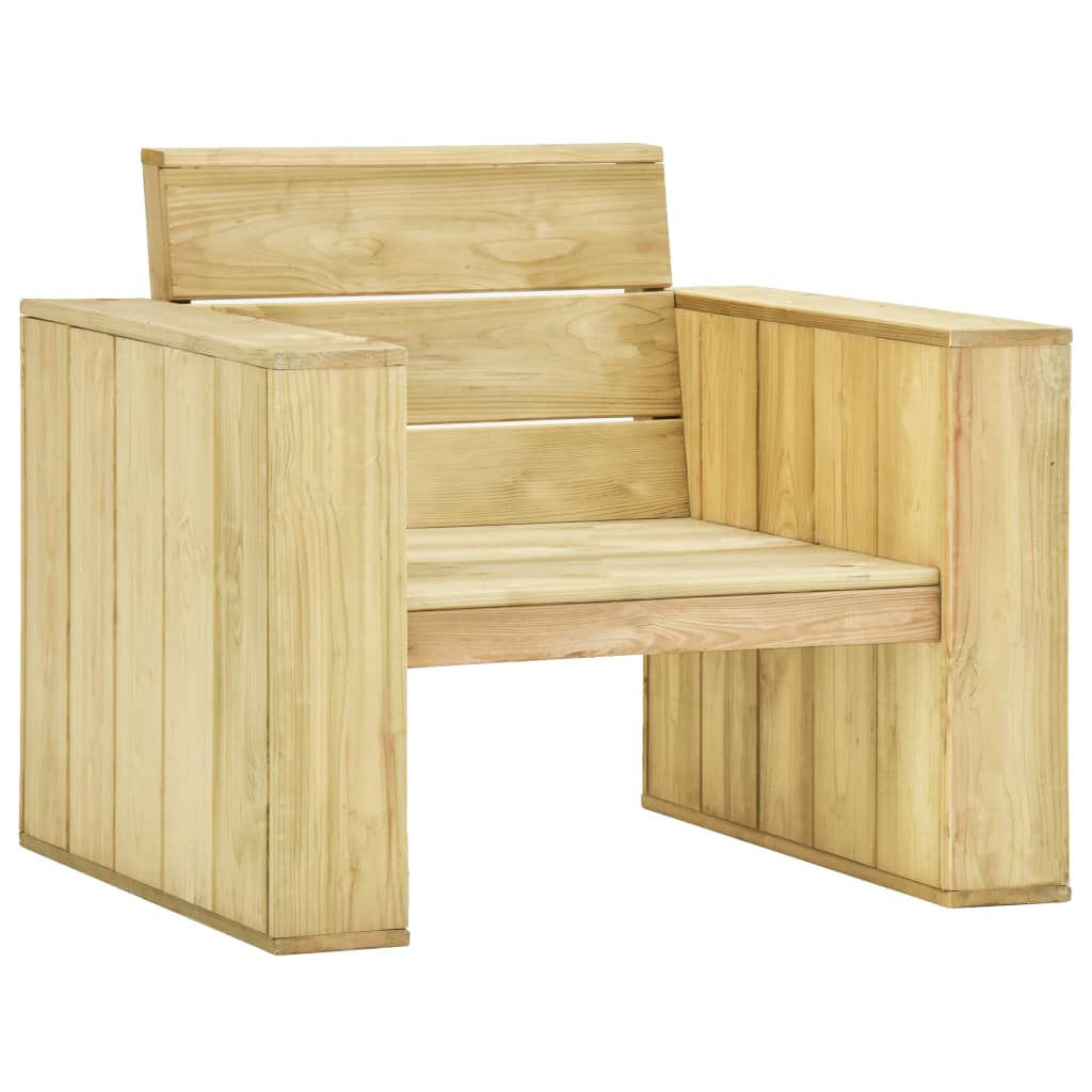 Tuinstoelen 2 st met wijnrode kussens geïmpregneerd grenenhout