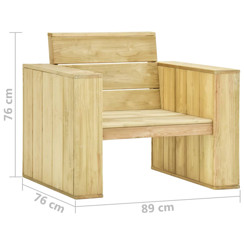 Tuinstoelen 2 st met wijnrode kussens geïmpregneerd grenenhout