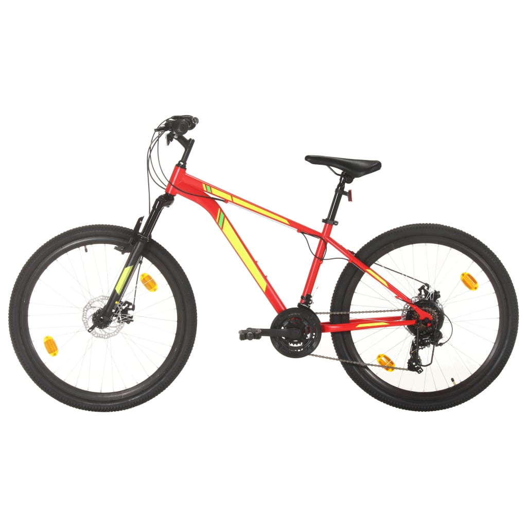 Mountainbike 21 versnellingen 27,5 inch wielen 50 cm frame rood