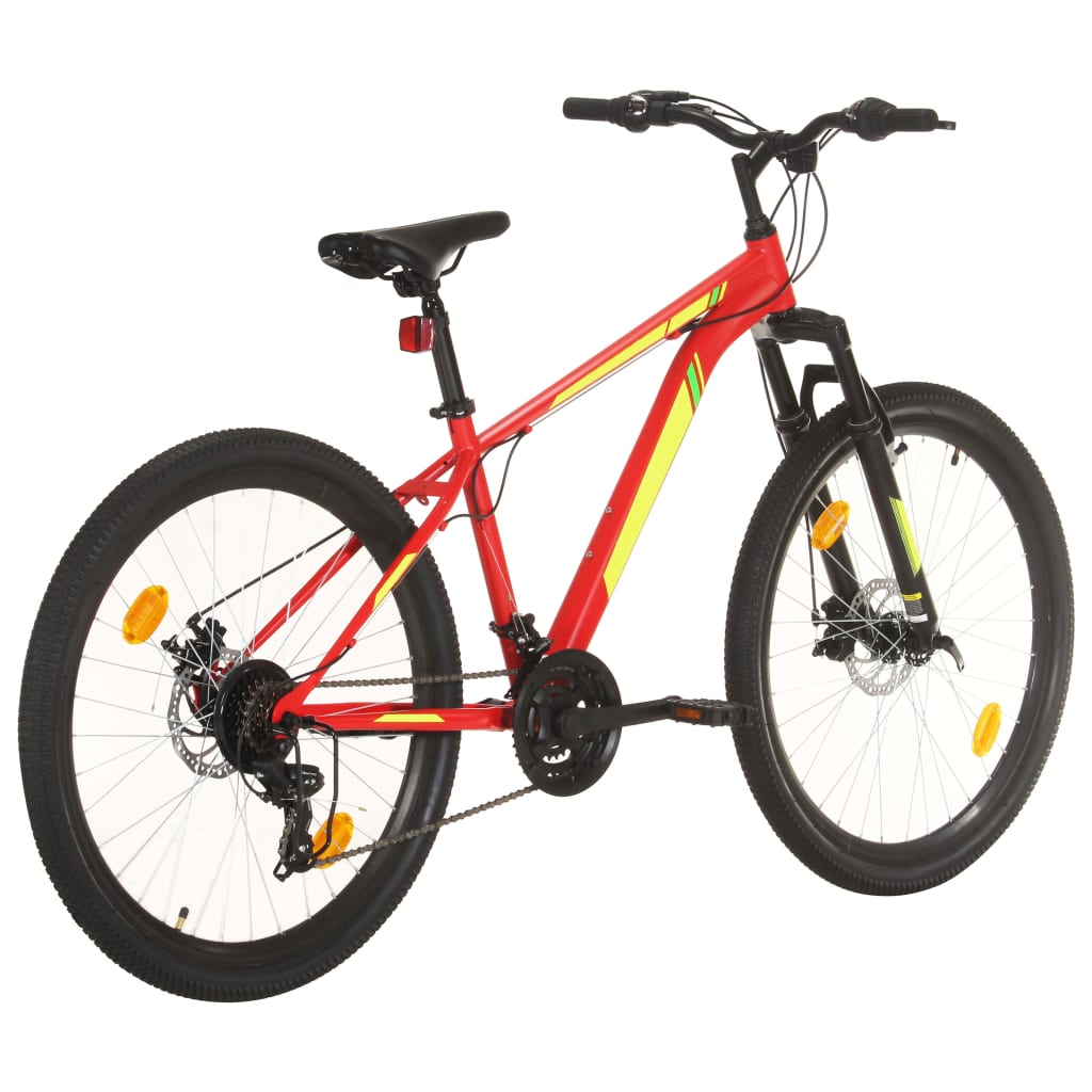 Mountainbike 21 versnellingen 27,5 inch wielen 50 cm frame rood