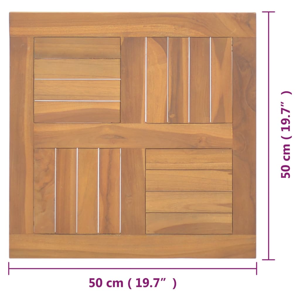 Tafelblad rond 2,5 cm 70 cm massief teakhout