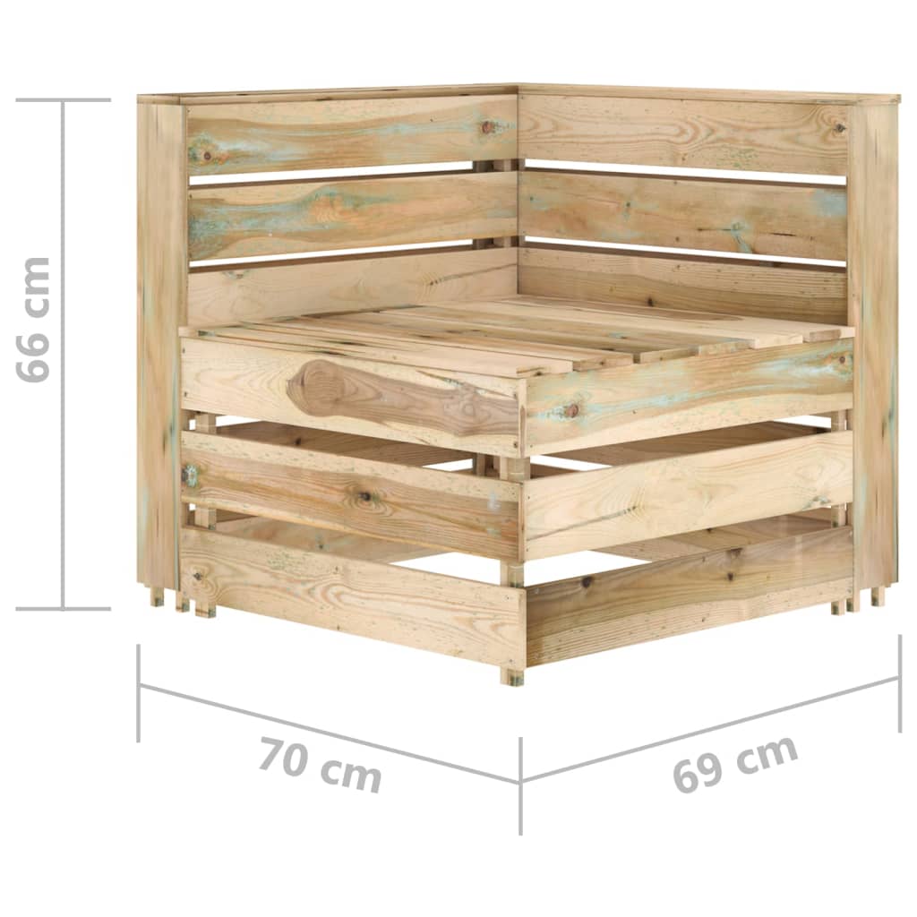 Tuintafels 2 st pallet geïmpregneerd grenenhout