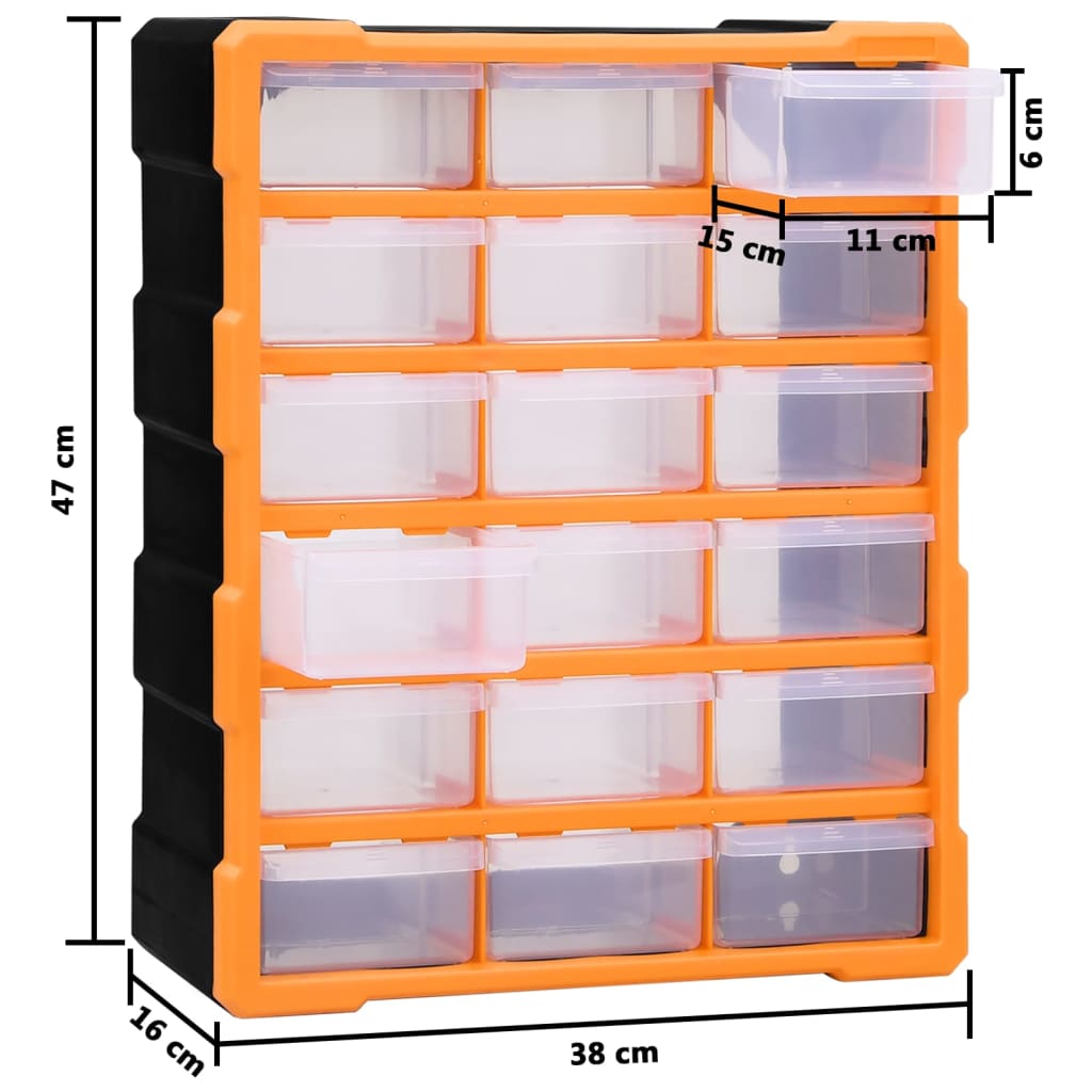 Organiser met 40 lades 52x16x37,5 cm