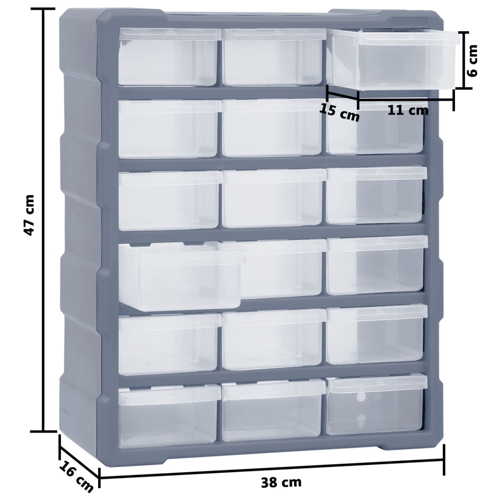 Organiser met 40 lades 52x16x37,5 cm