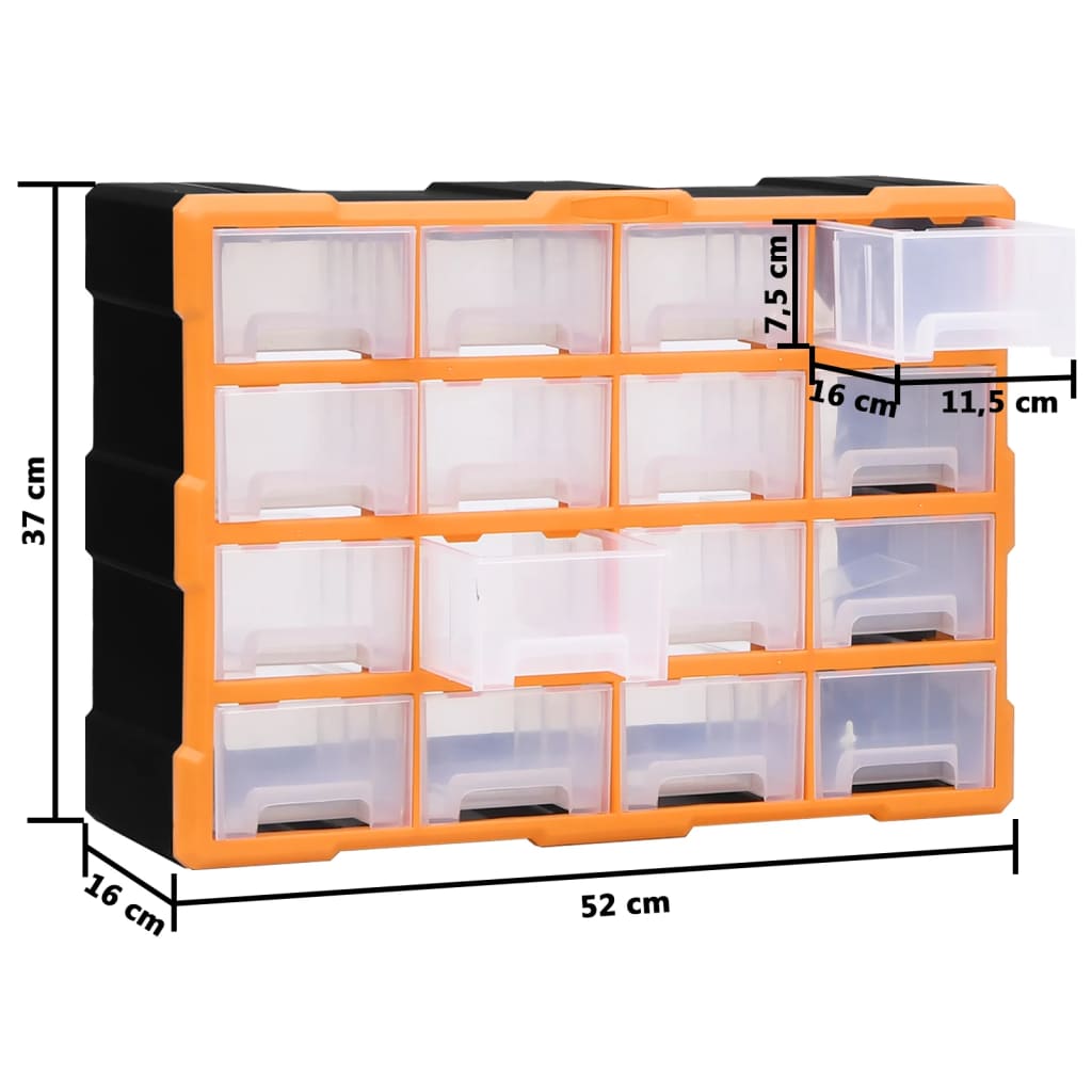 Organiser met 40 lades 52x16x37,5 cm