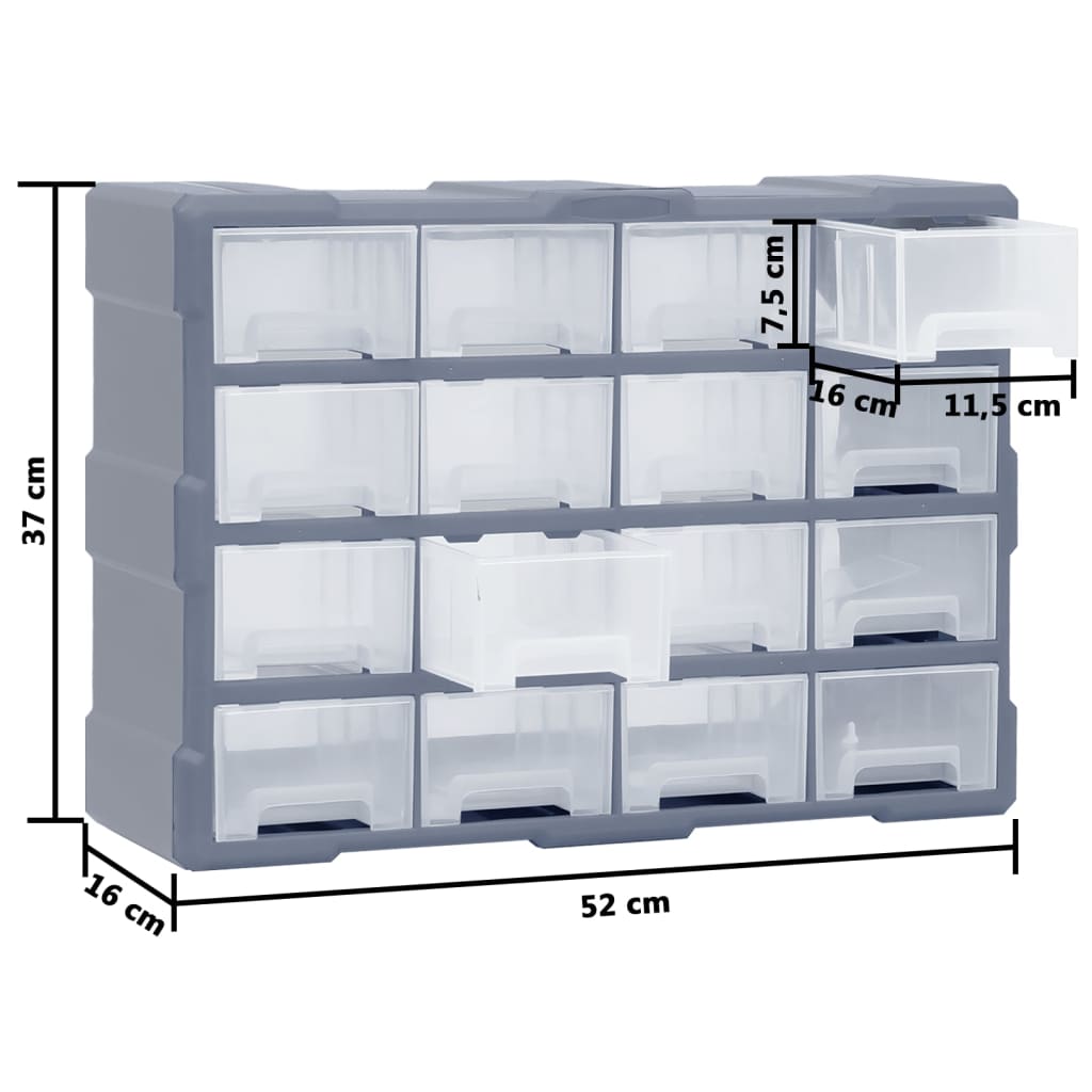 Organiser met 40 lades 52x16x37,5 cm