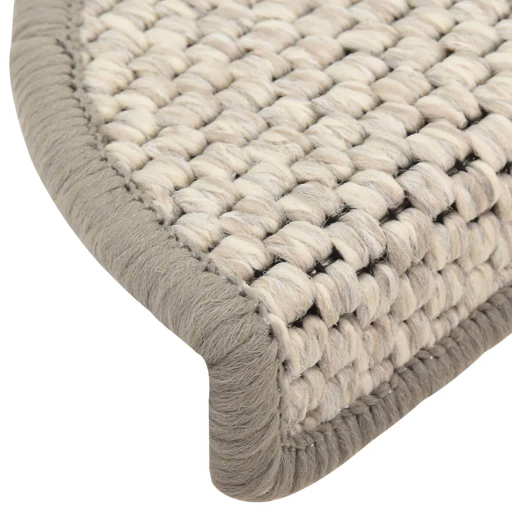 Trapmatten zelfklevend 15 st sisal-look 65x21x4 cm crèmekleurig