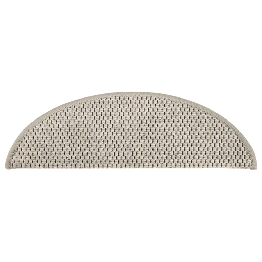 Trapmatten zelfklevend 15 st sisal-look 65x21x4 cm zandkleurig