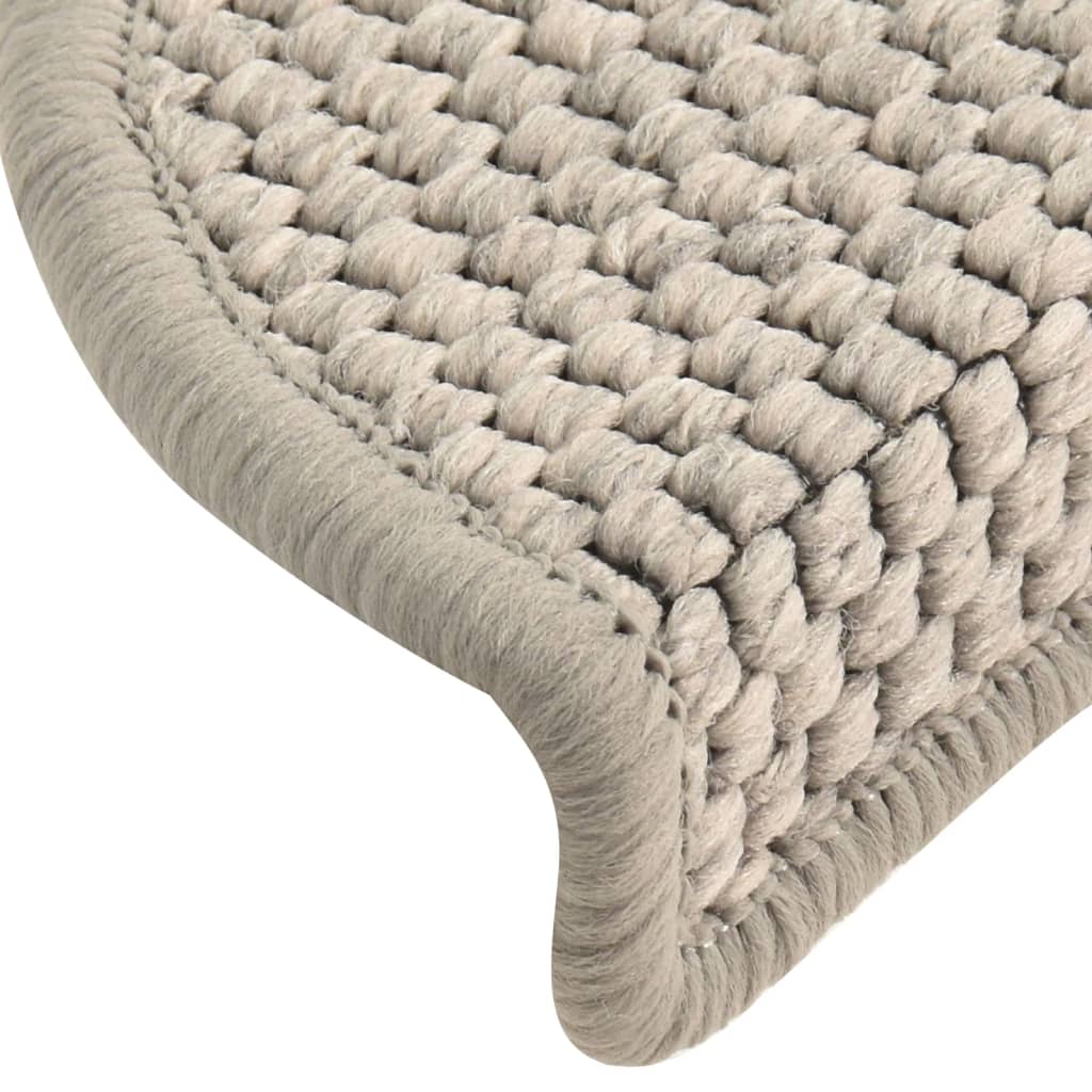 Trapmatten zelfklevend 15 st sisal-look 65x21x4 cm zandkleurig