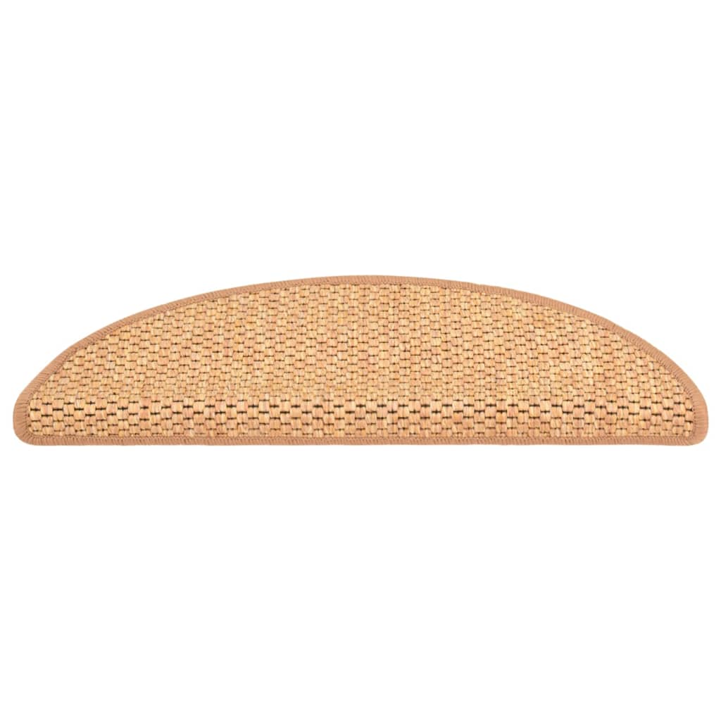 Trapmatten zelfklevend 15 st sisal-look 65x21x4 cm zandkleurig