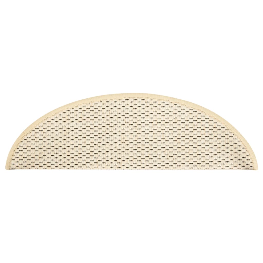 Trapmatten zelfklevend 15 st sisal-look 65x21x4 cm crèmekleurig