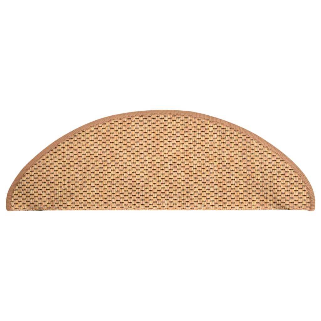 Trapmatten zelfklevend 15 st sisal-look 65x21x4 cm crèmekleurig