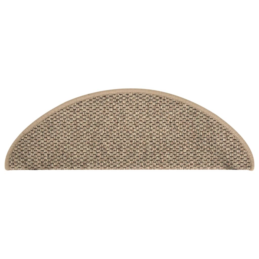 Trapmatten zelfklevend 15 st sisal-look 65x21x4 cm zandkleurig