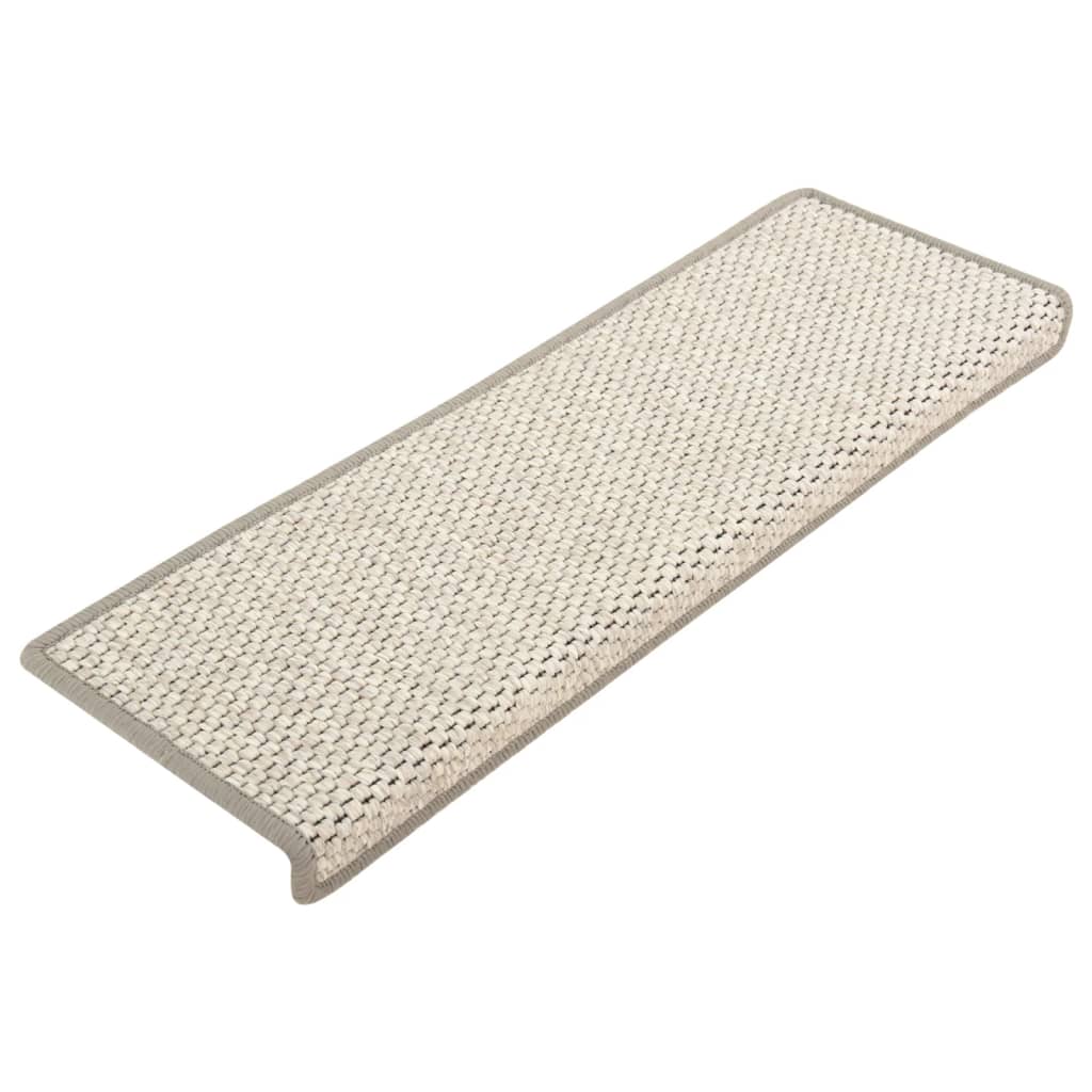 Trapmatten zelfklevend 15 st sisal-look 65x21x4 cm