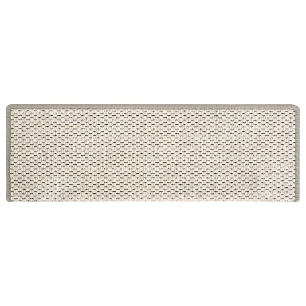 Trapmatten zelfklevend 15 st sisal-look 65x21x4 cm