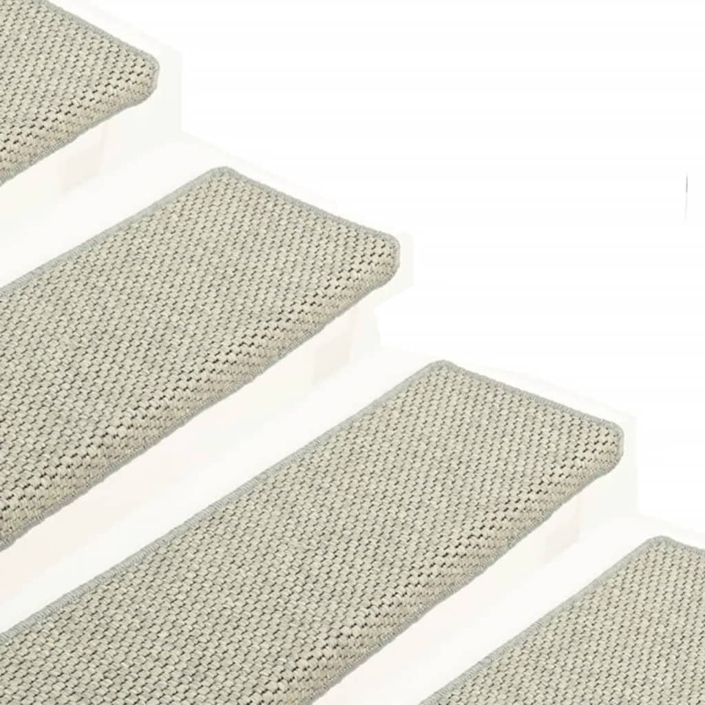 Trapmatten zelfklevend 15 st sisal-look 65x21x4 cm