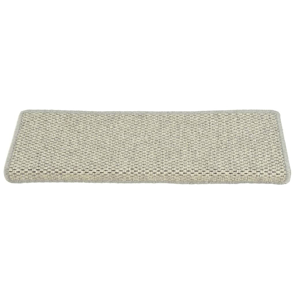 Trapmatten zelfklevend 15 st sisal-look 65x21x4 cm