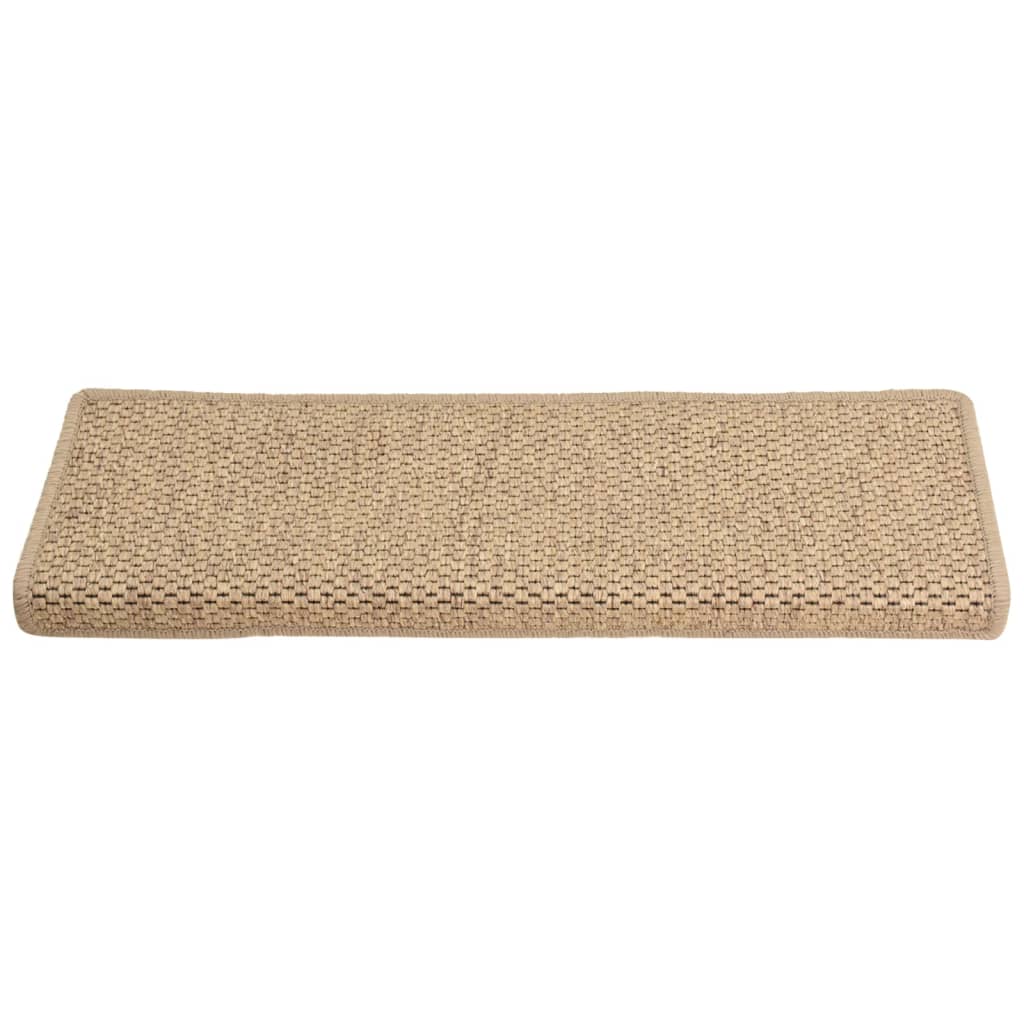 Trapmatten zelfklevend 15 st sisal-look 65x21x4 cm