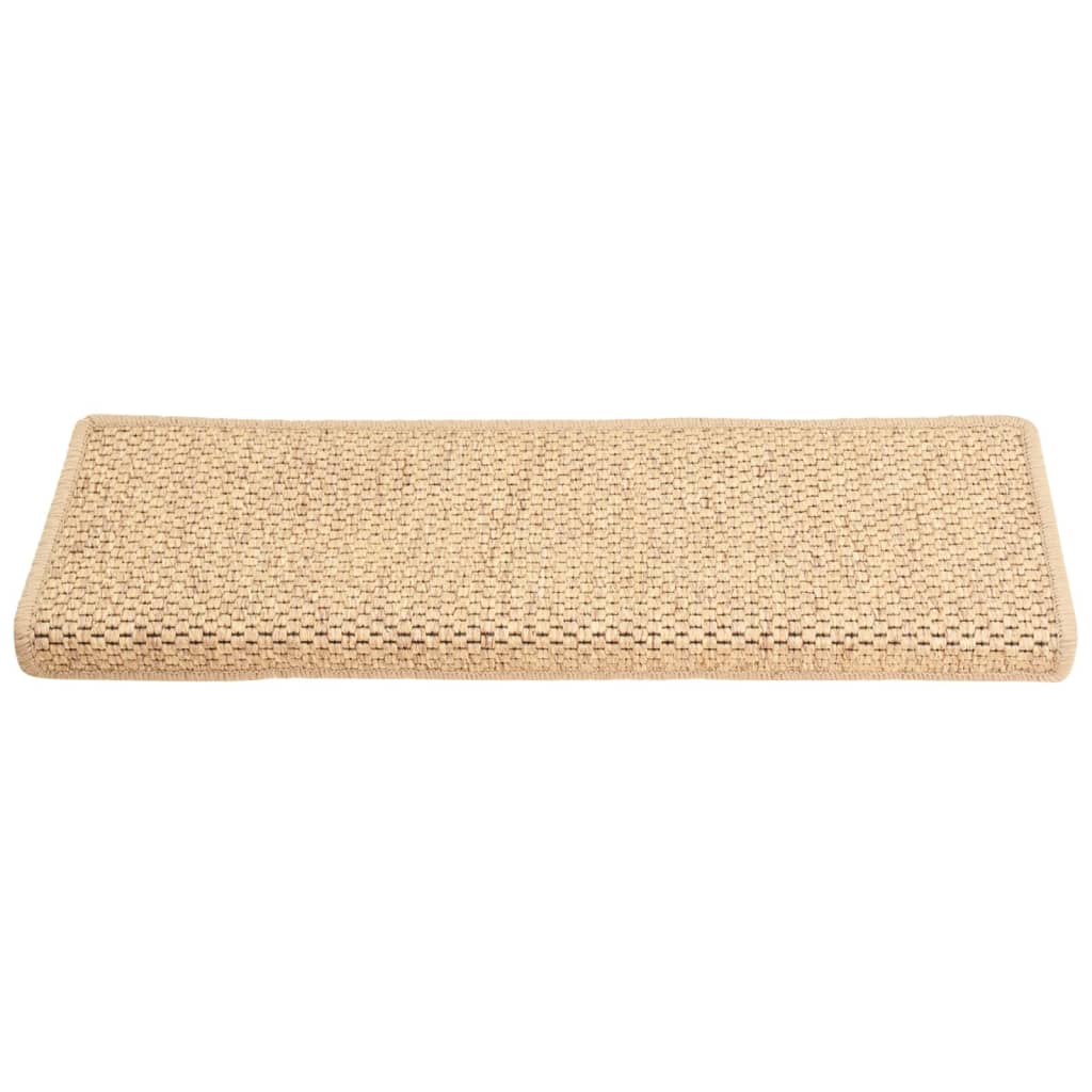 Trapmatten zelfklevend 15 st sisal-look 65x21x4 cm