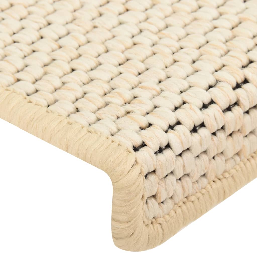 Trapmatten zelfklevend 15 st sisal-look 65x21x4 cm