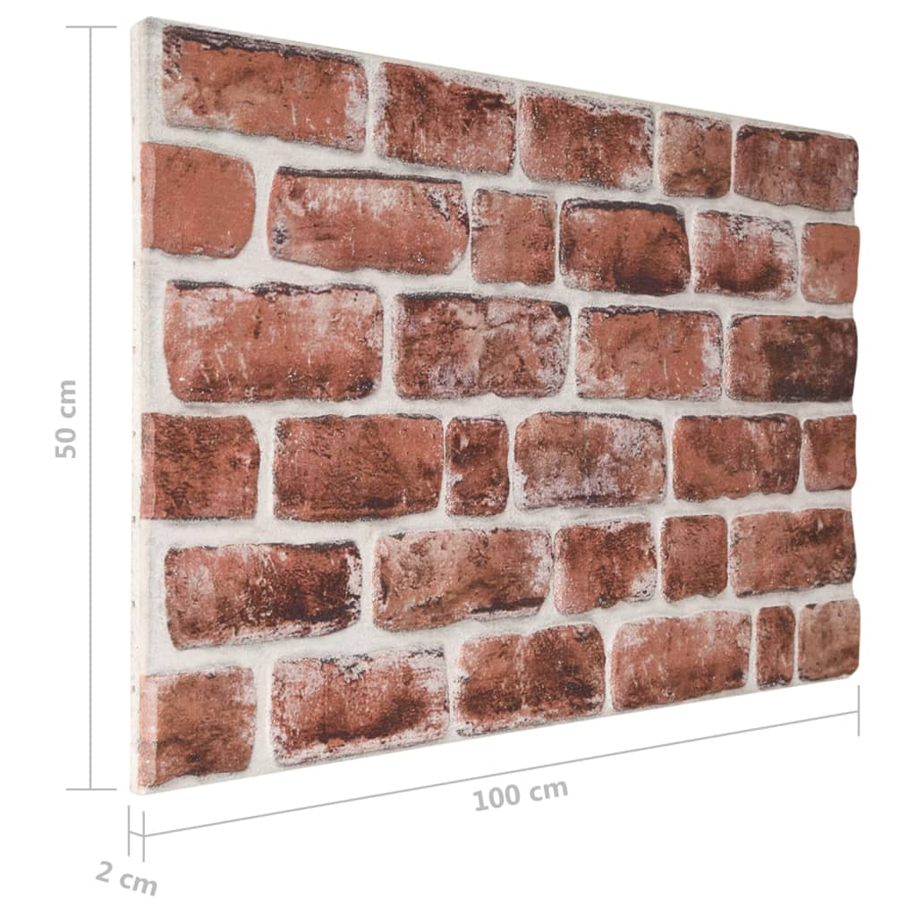 10 st Wandpanelen 3D grijze baksteen EPS