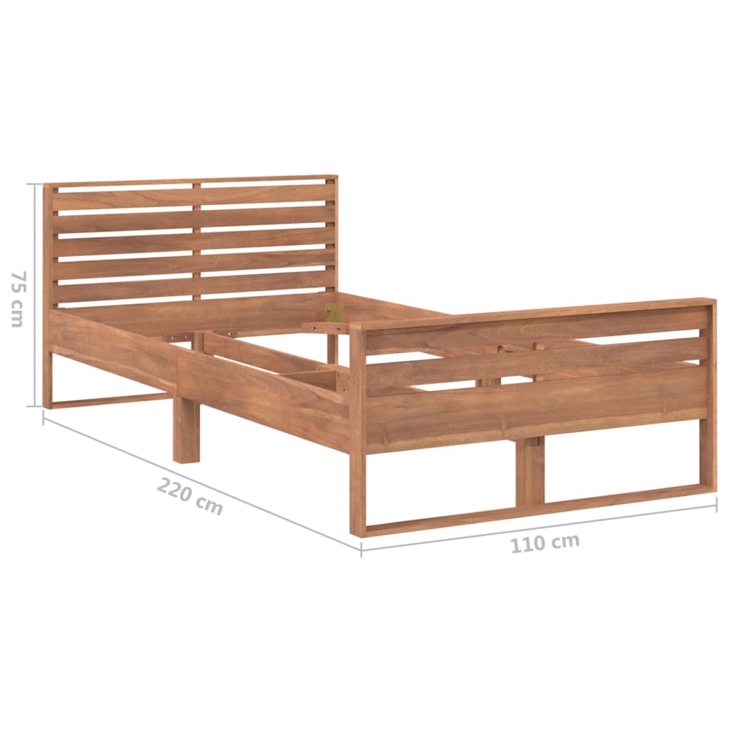 Bedframe massief teakhout 160x200 cm