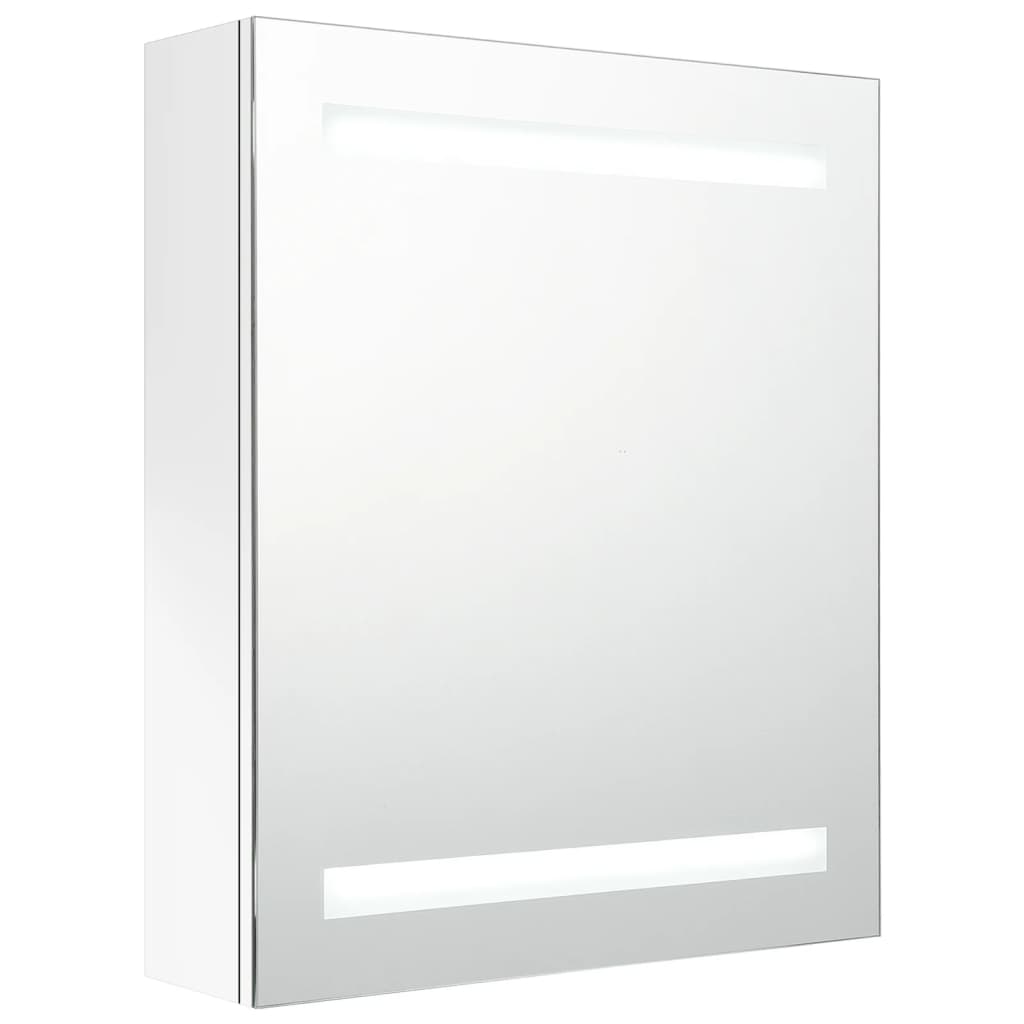 Badkamerkast met spiegel LED 50x14x60 cm eikenkleurig