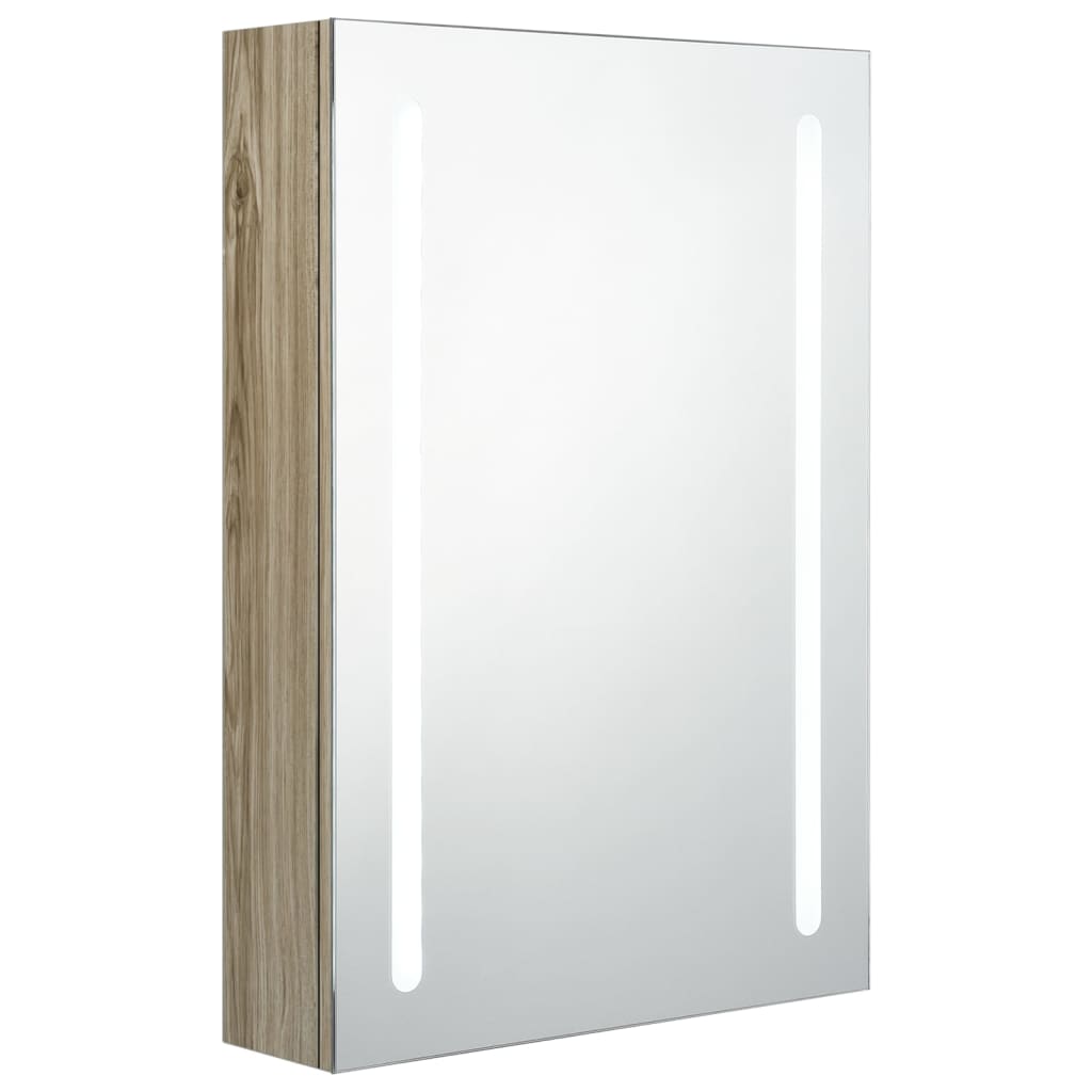 Badkamerkast met spiegel LED 89x14x62 cm