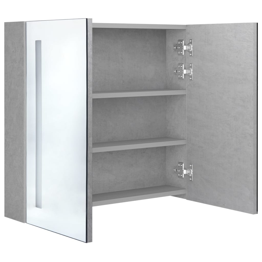 Badkamerkast met spiegel LED 89x14x62 cm