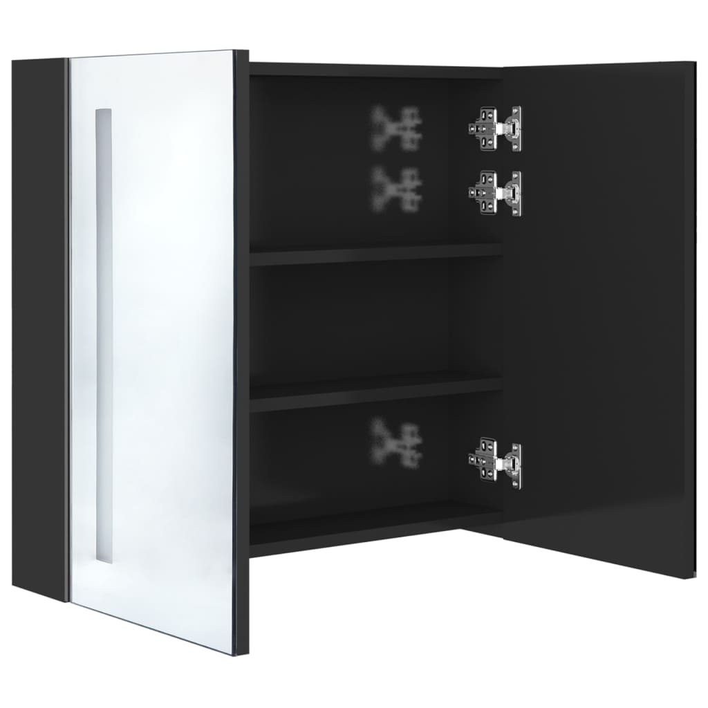 Badkamerkast met spiegel LED 89x14x62 cm