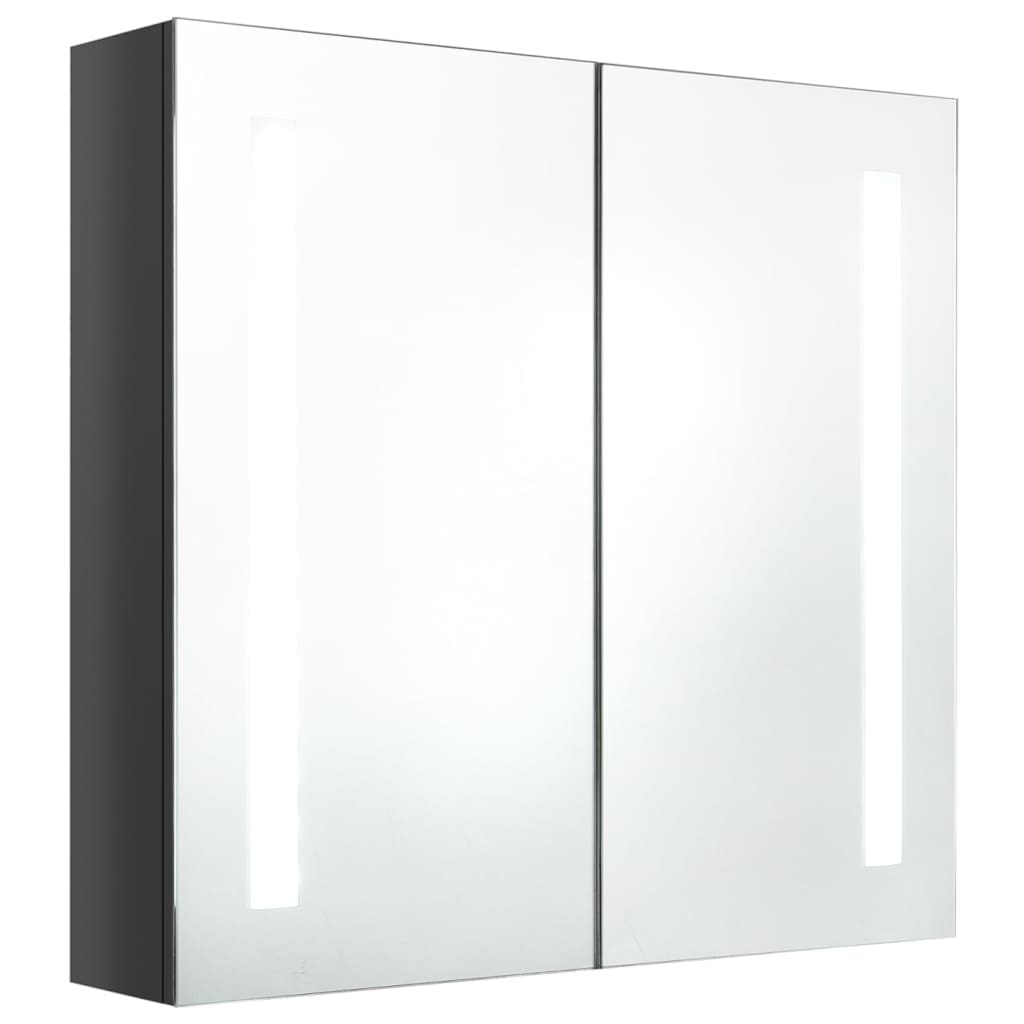 Badkamerkast met spiegel LED 89x14x62 cm