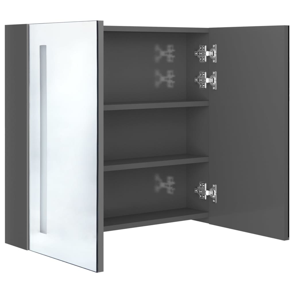 Badkamerkast met spiegel LED 89x14x62 cm