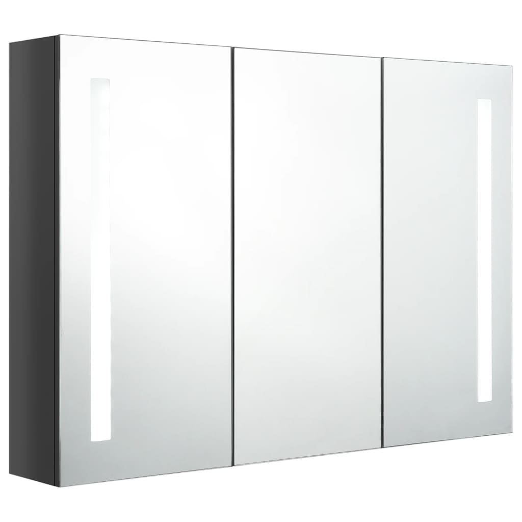 Badkamerkast met spiegel LED 89x14x62 cm