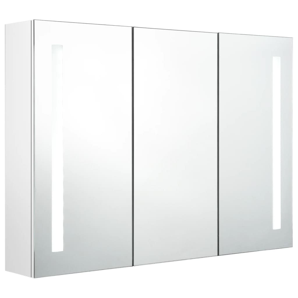 Badkamerkast met spiegel LED 89x14x62 cm