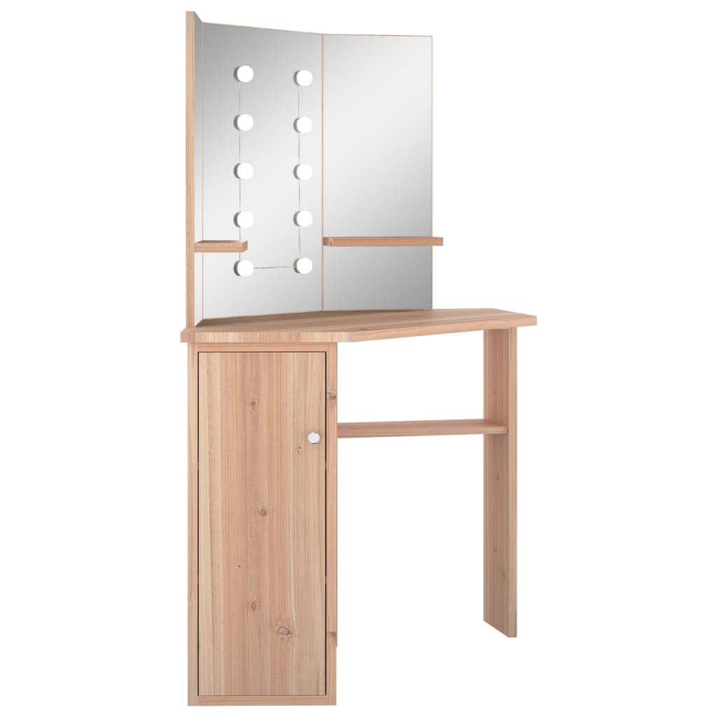 Hoekkaptafel met LED 111x54x141,5 cm