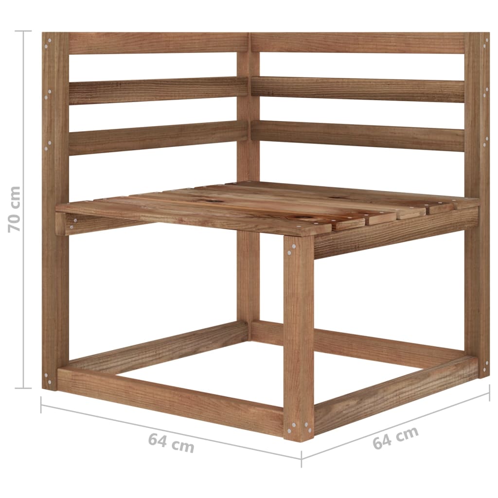 Tuintafels 2 st pallet 60x60x36,5 cm geïmpregneerd grenenhout