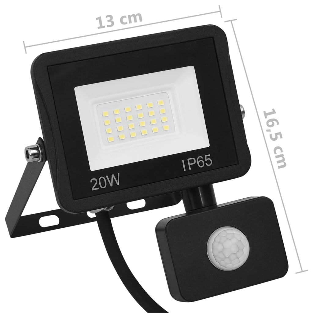 Spotlight met sensor LED 30 W warmwit