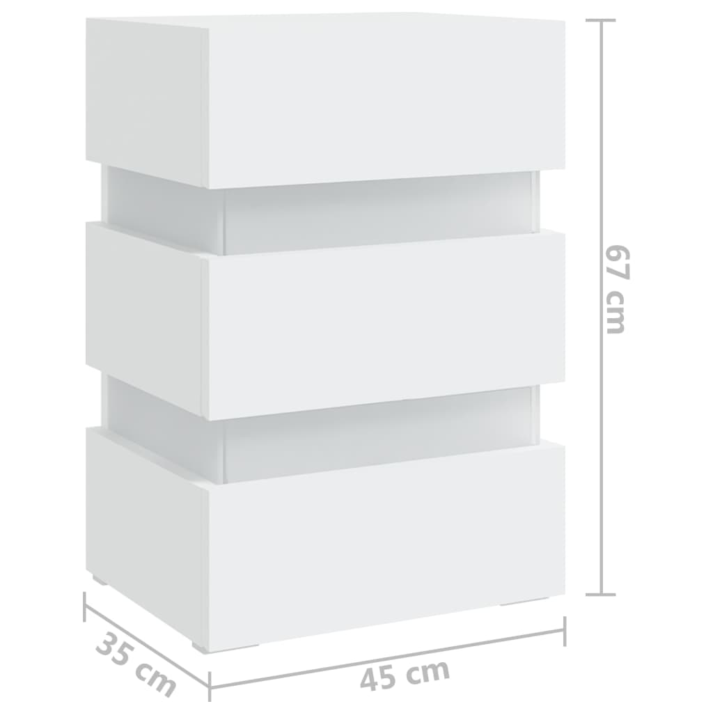 Nachtkastje 45x35x67 cm bewerkt hout sonoma eikenkleurig