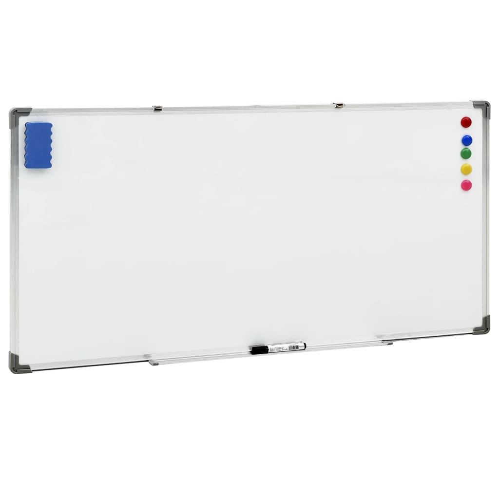 Whiteboard magnetisch 50x35 cm staal wit