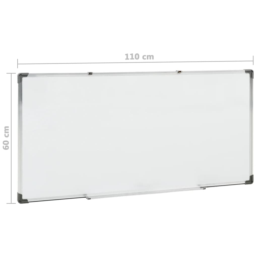 Whiteboard magnetisch 50x35 cm staal wit