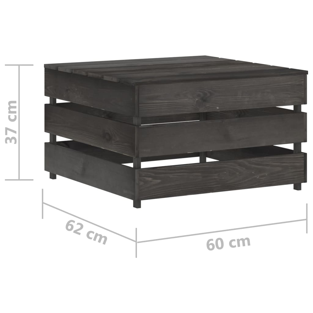 11-delige Loungeset met kussens geïmpregneerd hout