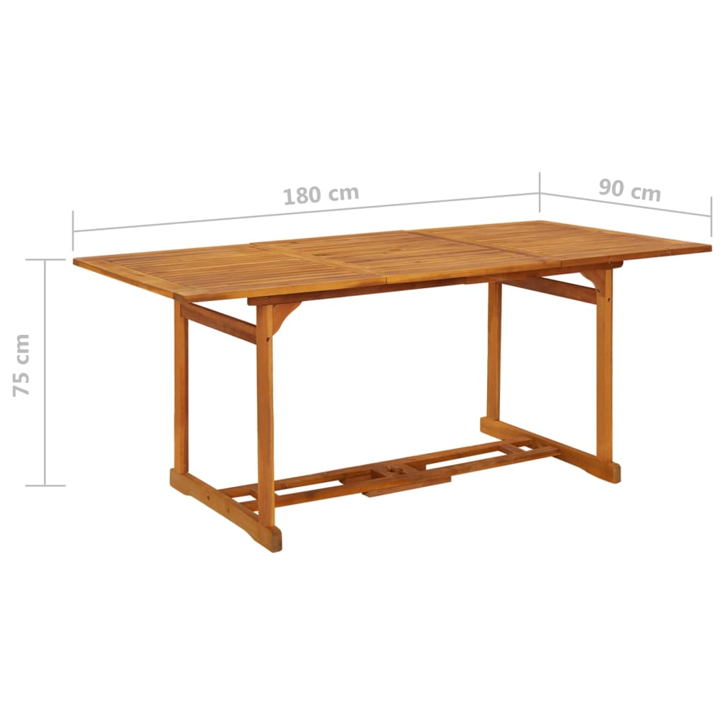 Tuintafel 280x90x75 cm massief acaciahout