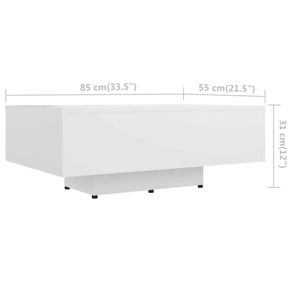 Salontafel 100x49,5x31 cm bewerkt hout eikenkleurig