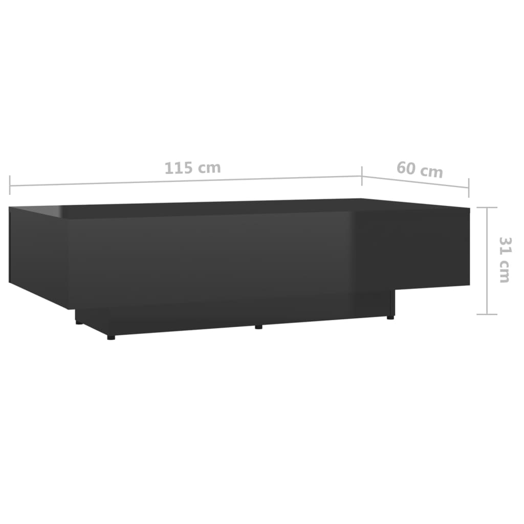 Salontafel 100x49,5x31 cm bewerkt hout eikenkleurig