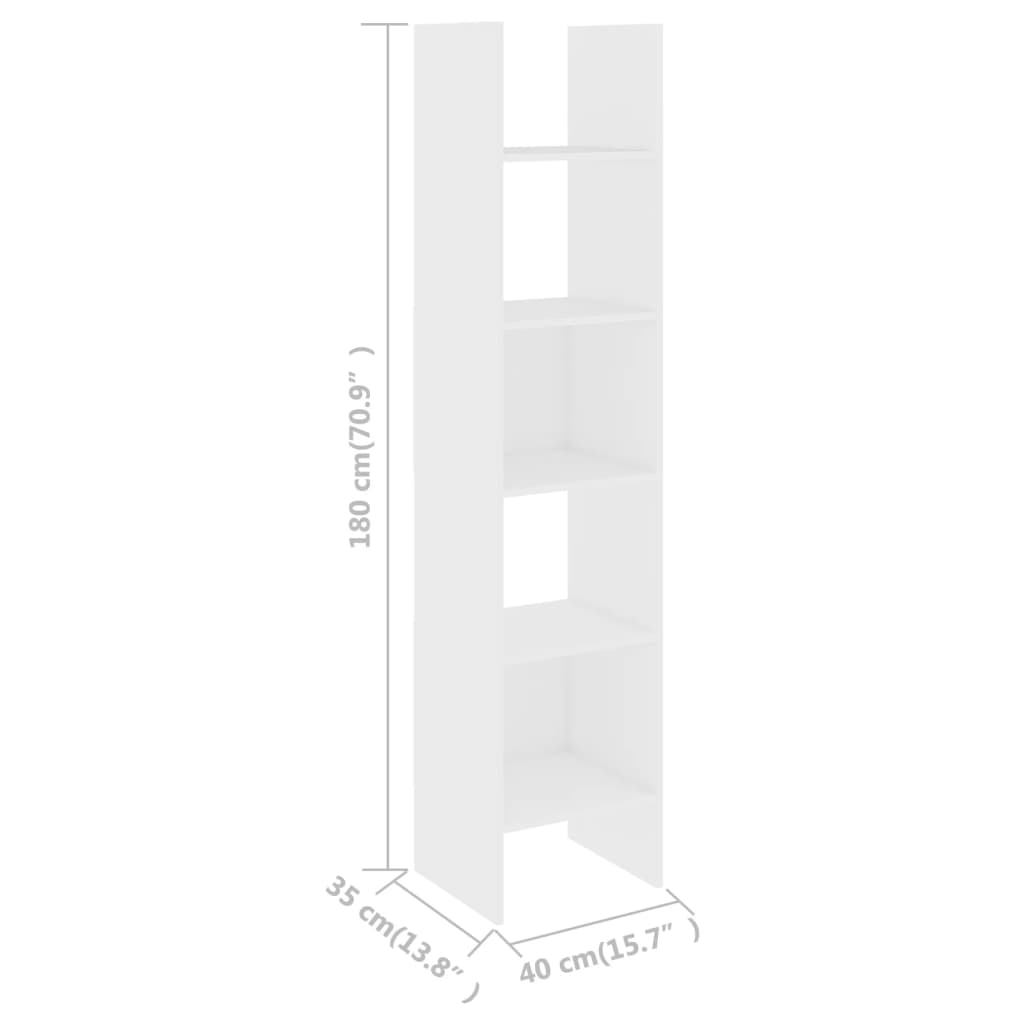 Boekenkast 40x35x180 cm bewerkt hout