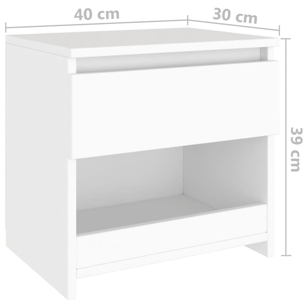 Nachtkastjes 2 st 40x30x39 cm bewerkt hout