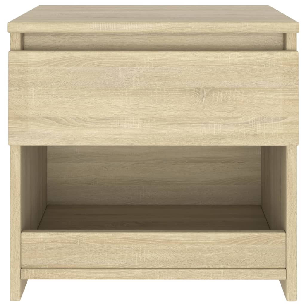 Nachtkastjes 2 st 40x30x39 cm bewerkt hout eikenkleurig