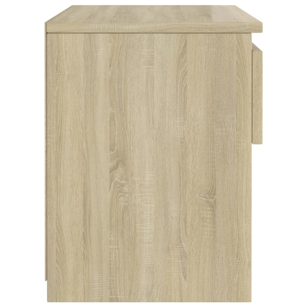 Nachtkastjes 2 st 40x30x39 cm bewerkt hout eikenkleurig