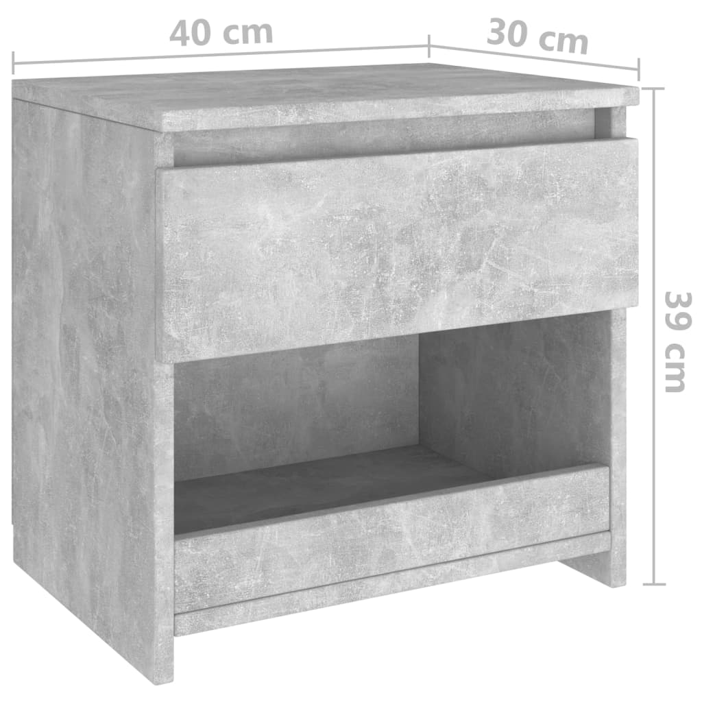 Nachtkastjes 2 st 40x30x39 cm bewerkt hout