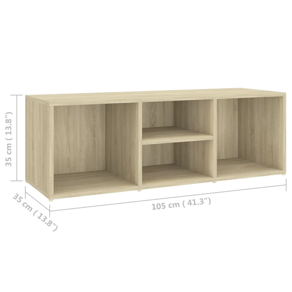 Schoenenopbergbank 105x35x35 cm bewerkt hout eikenkleur